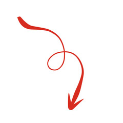 doodle red arrow