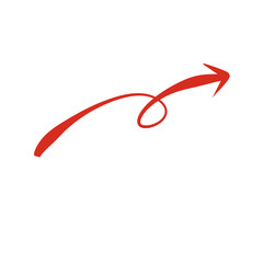 doodle red arrow