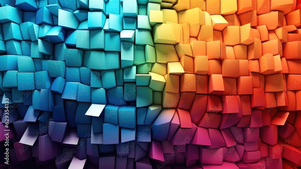 Aufkleber full frame shot of colorful abstract pattern, abstract glass glowing design.