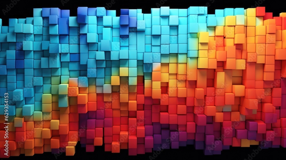 Aufkleber full frame shot of colorful abstract pattern, abstract glass glowing design.