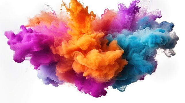 Chaotic multicolor powder explosion. © visoot