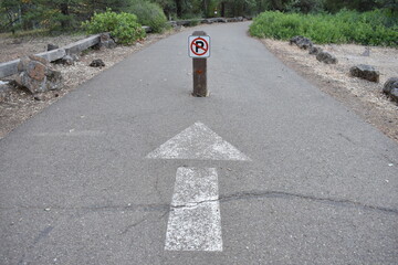 No Parking Trail Sign at McArthur Burney Falls Memorial State Park