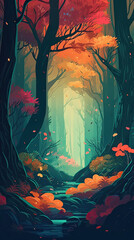 A Dreamy Forest Scene with Generative AI Possibilities