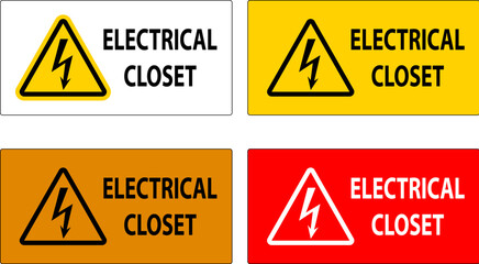Safety Sign Electrical Closet