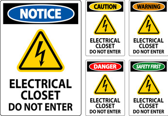 Danger Sign Electrical Closet - Do Not Enter