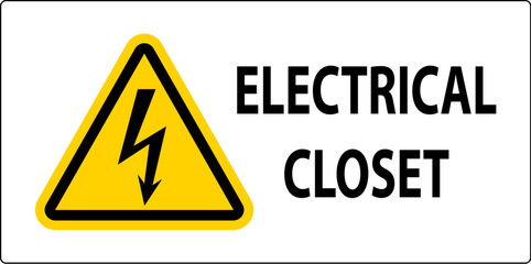 Safety Sign Electrical Closet