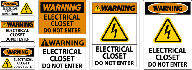 Warning Sign Electrical Closet - Do Not Enter