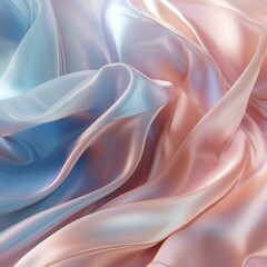 Fototapeta premium Abstract background with textile pastel colors. Minimal bright creative illustration in reproduction style. Generative Al