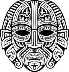 Fototapeta premium cartoon ancient egyptian pharaoh face mask zentangle