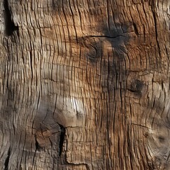Naklejka premium A rough wooden bark texture. Generative AI. 