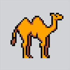 Pixel art illustration Camel. Pixelated Camel. Cute Middle East Camel animal icon pixelated for the pixel art game and icon for website and video game. old school retro.
