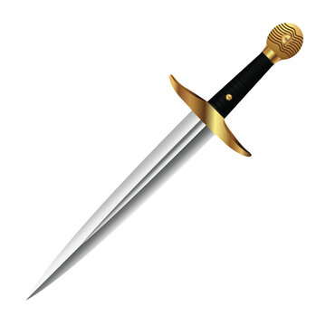 ancient medieval dagger design vector illustration