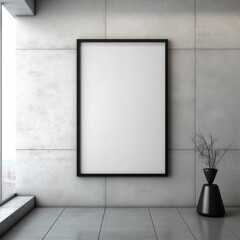 empty room with a frame