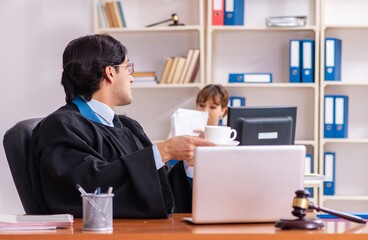 Two lawyers working in the office