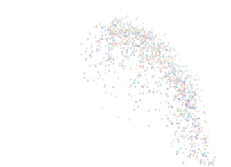 Styrofoam mini ball fly explosion, Pastel foam mini balls float explode, abstract cloud fly. styrofoam pastel mini sphere balls splash throwing in Air. White background Isolated