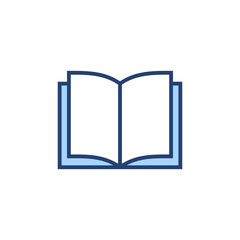 Book icon vector. open book sign and symbol. ebook icon