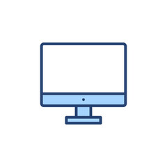 Computer icon vector. computer monitor sign and symbol