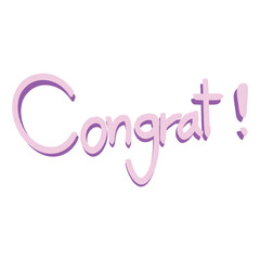 Congrat congraturation teaxt massage talk icon element