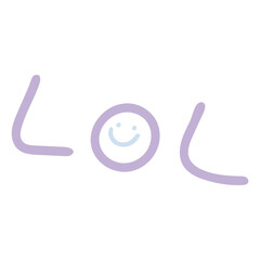 LOL laught teaxt massage talk icon element
