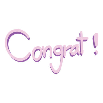 Congrat congraturation teaxt massage talk icon element