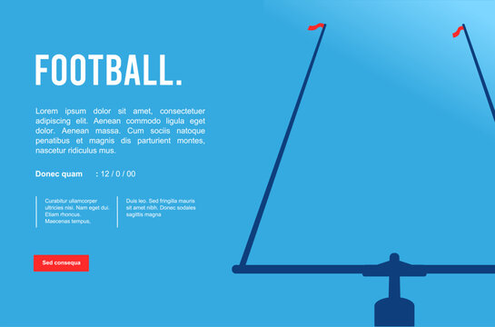 Attractive editable vector american football goal post background design great for your design resources print and others	