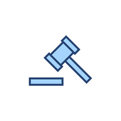 Gavel icon vector. judge gavel sign and symbol. law icon. auction hammer