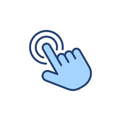 Hand click icon vector. pointer sign and symbol. hand cursor icon