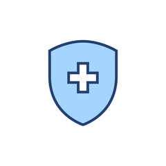 Health insurance icon vector. Insurance health document sign and symbol