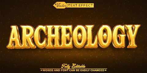 Historic Archeology Vector Editable Text Effect Template