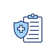 Obraz premium Medical insurance icon vector. health insurance sign and symbol