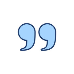 Quote icon vector. Quotation mark sign and symbol