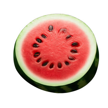 AI-Infused Watermelon Wonder - Transparent Isolated Watermelon Art, Generative AI