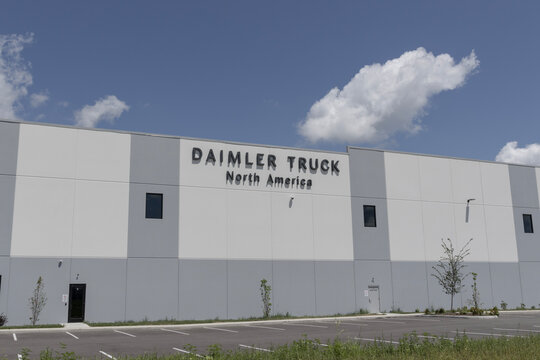 Daimler Truck North America warehouse. Daimler Trucks is a manufacturer of commercial trucks and buses.