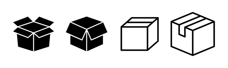 Box icon set illustration. box sign and symbol, parcel, package