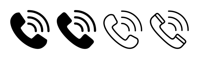Call icon set illustration. telephone sign and symbol. phone icon. contact us