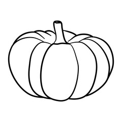 pumpkin line art vector autumn illustration