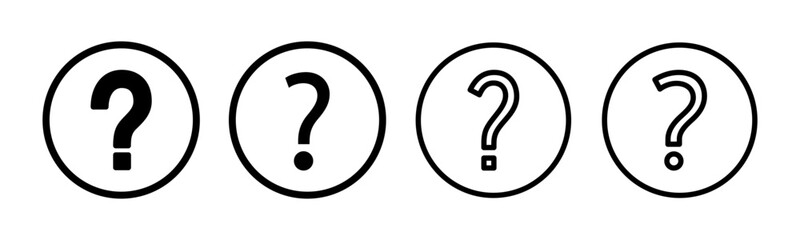 Question icon set illustration. question mark sign and symbol