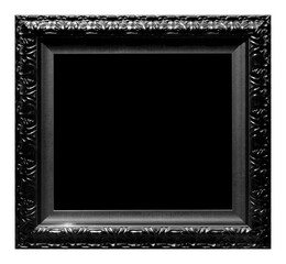 Antique black frame isolated on the white background