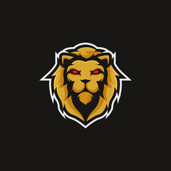 Lion head logo vector icon esports sport mascot design vector