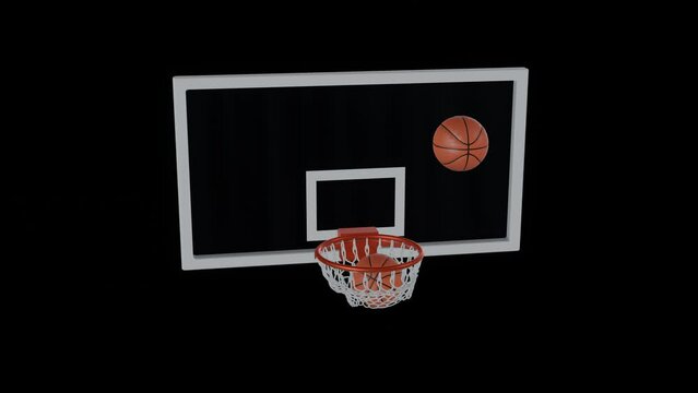 basketball hoop and ball, consecutive three-pointers