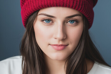 Beautiful young woman wearing a headdress on a clean background. Generative AI