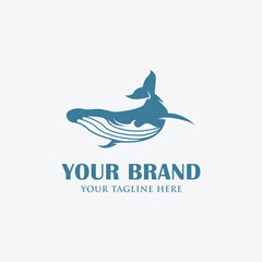 Whale Logo Design Vector