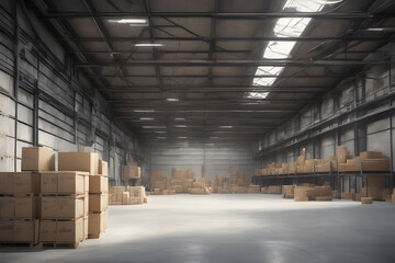 a warehouse at different angles - obrazy, fototapety, plakaty