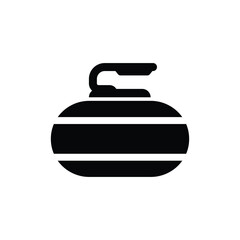 Curling stone icon design. isolated on white background. vector illustration