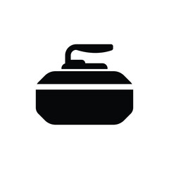 Curling stone icon design. isolated on white background. vector illustration