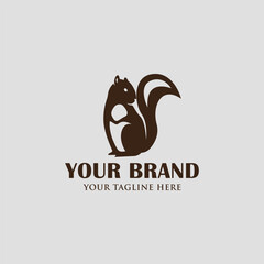 Squirrel logo design vector