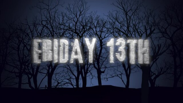 Amidst the haunting murmur of a mystical forest,  Friday 13th emerges, symbolizing the enigmatic power of dark superstitions