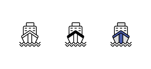 Ship icon design with white background stock illustration