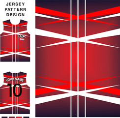 Abstract arrow concept vector jersey pattern template for printing or sublimation sports uniforms football volleyball basketball e-sports cycling and fishing Free Vector.