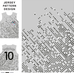 Abstract halftone concept vector jersey pattern template for printing or sublimation sports uniforms football volleyball basketball e-sports cycling and fishing Free Vector.